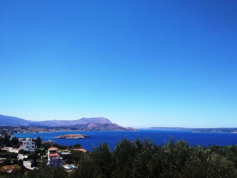 Plaka bei Chania Panoramablick auf das Meer von Plaka Grundstück kaufen